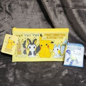 Pokemon Yellow Electric Type Pencil Case Set